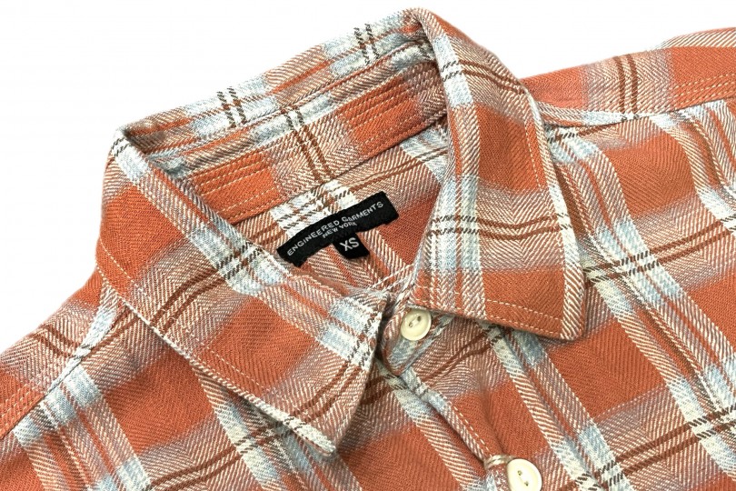 Engineered Garments Work Shirt Pink Cotton Plaid JQ