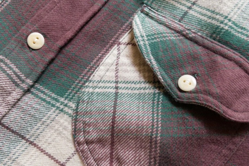 Wythe Washed Flannel Workshirt Grizzly Shadow Plaid