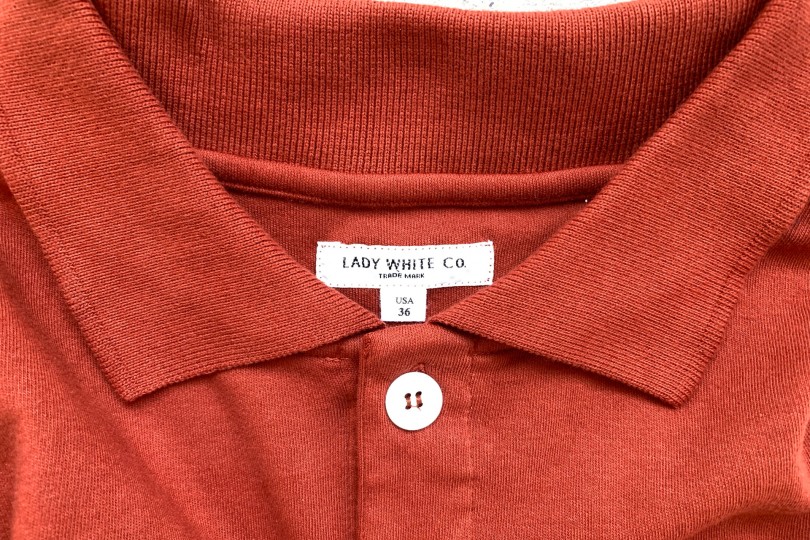 Lady White Co. Placket Polo Red Ochre L/S