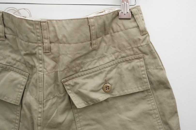 Engineered Garments Fatigue Short Khaki 6.5oz Flat Twill