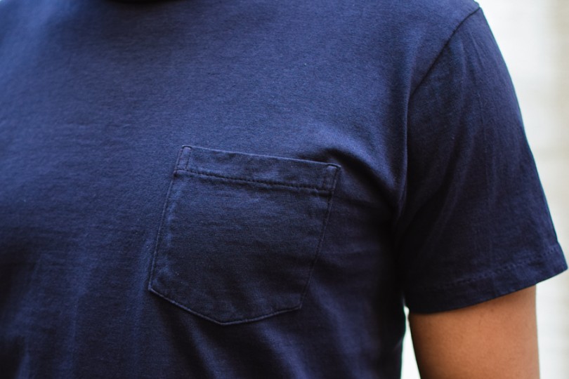 Velva Sheen Two Pack Pocket T-Shirts Navy