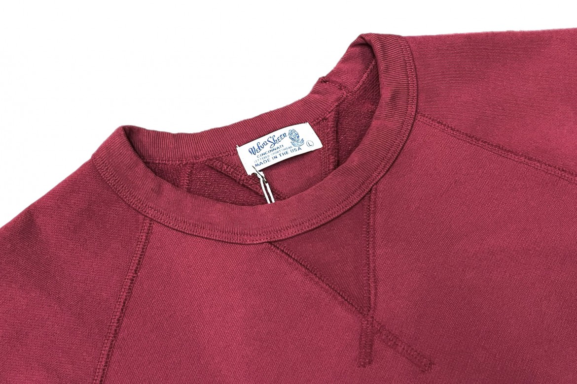 Velva Sheen 10 oz Raglan "WV" Sweat Burgundy