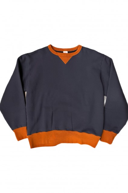 Velva Sheen 50's Crew Sweat Black/Orange