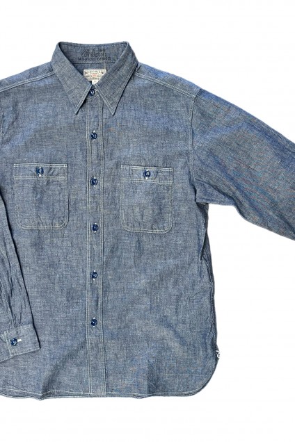Buzz Rickson's Chambray Work Shirt Blue