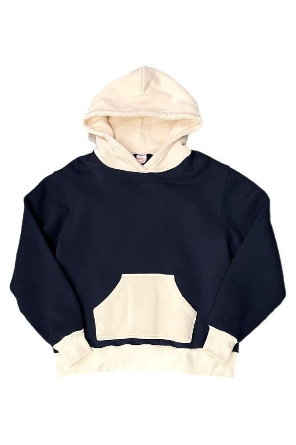 Velva Sheen 50's Pullover Hoodie Navy/Ivory