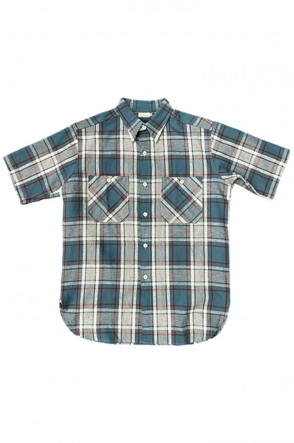 Warehouse & Co. Lot. 3056 S/S Work Shirt Sax Check
