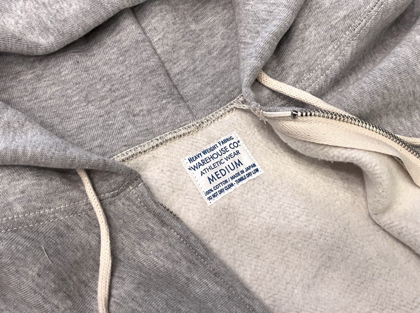 Warehouse & Co. Lot. 487 Heavyweight Zip Hoodie Heather Gray