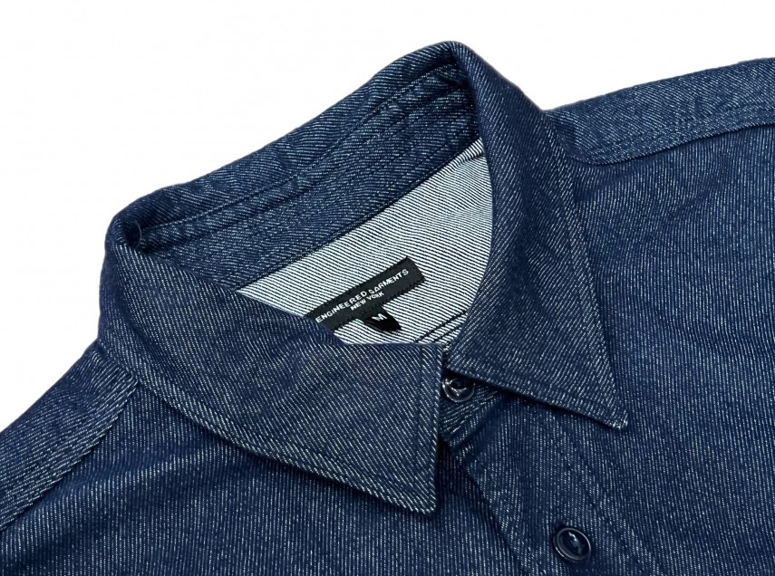 Engineered Garments Work Shirt Indigo Cotton Denim Flannel