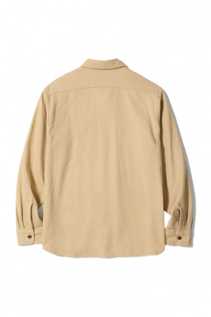 Sugar Cane Work Shirt Beige Cotton Twill