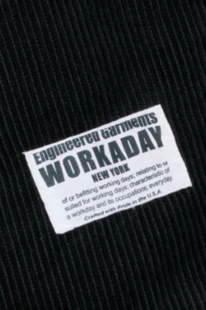 Engineered Garments Workaday Utility Jacket Black Cotton 8W Corduroy