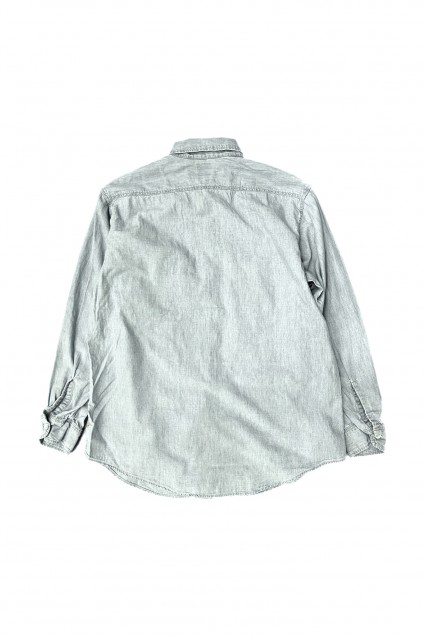 Orslow Work Shirt with Flap Pocket Chambray Bleached 99