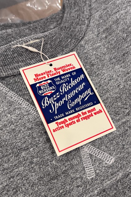 Buzz Rickson's Set-In Crewneck Sweatshirt Heather Gray