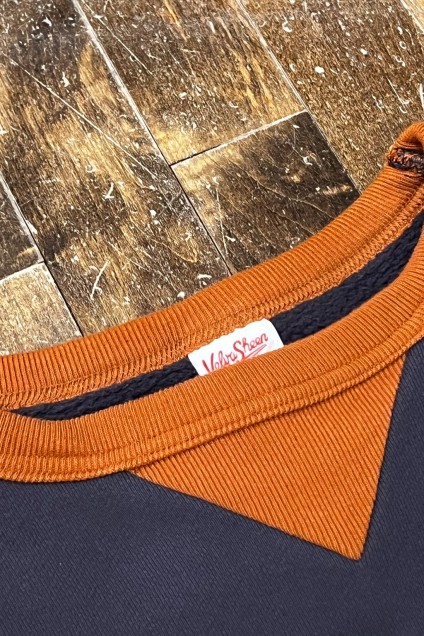 Velva Sheen 50's Crew Sweat Black/Orange