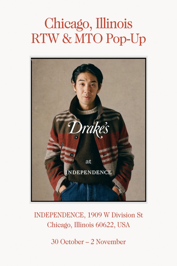 Drake's Brushed Shetland Crewneck Jumper Charcoal