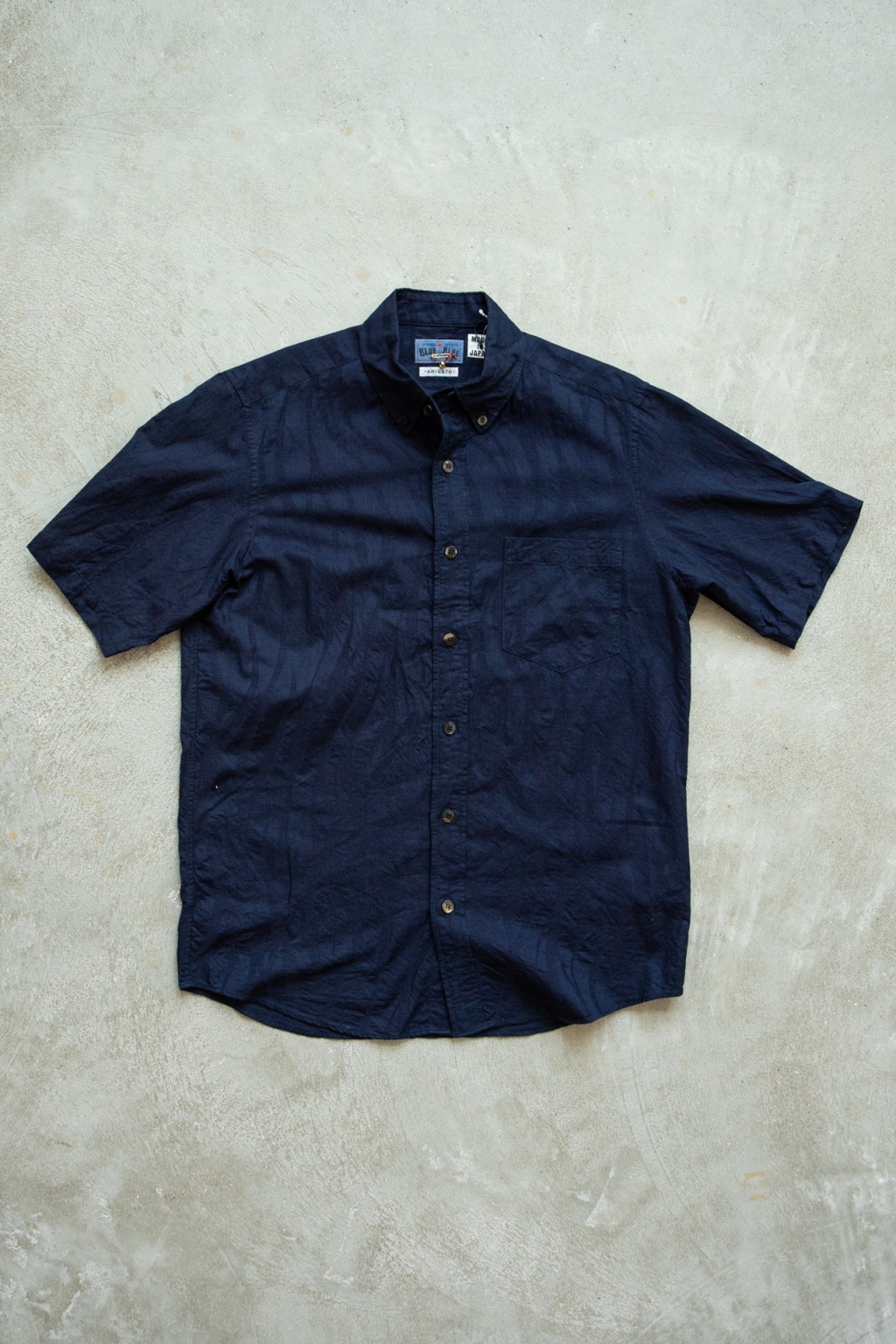 Blue Blue Japan SS Button Down Shirt Indigo - Made in Japan