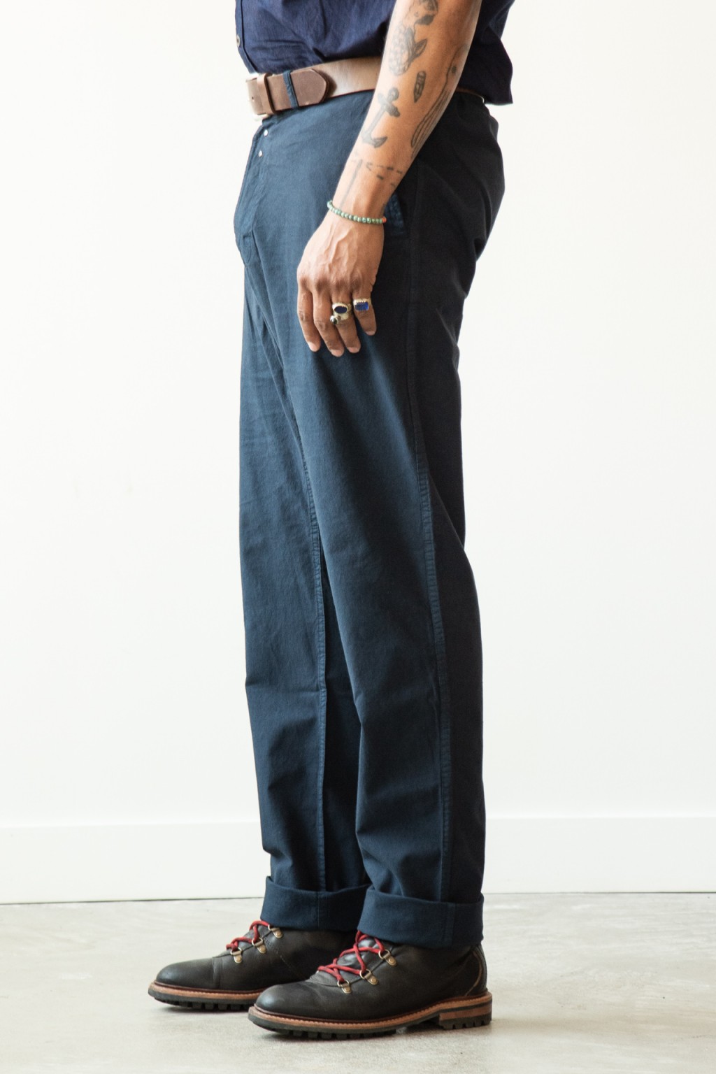 Vetra Weaved Trousers Navy - Made in France | Pants | Independence