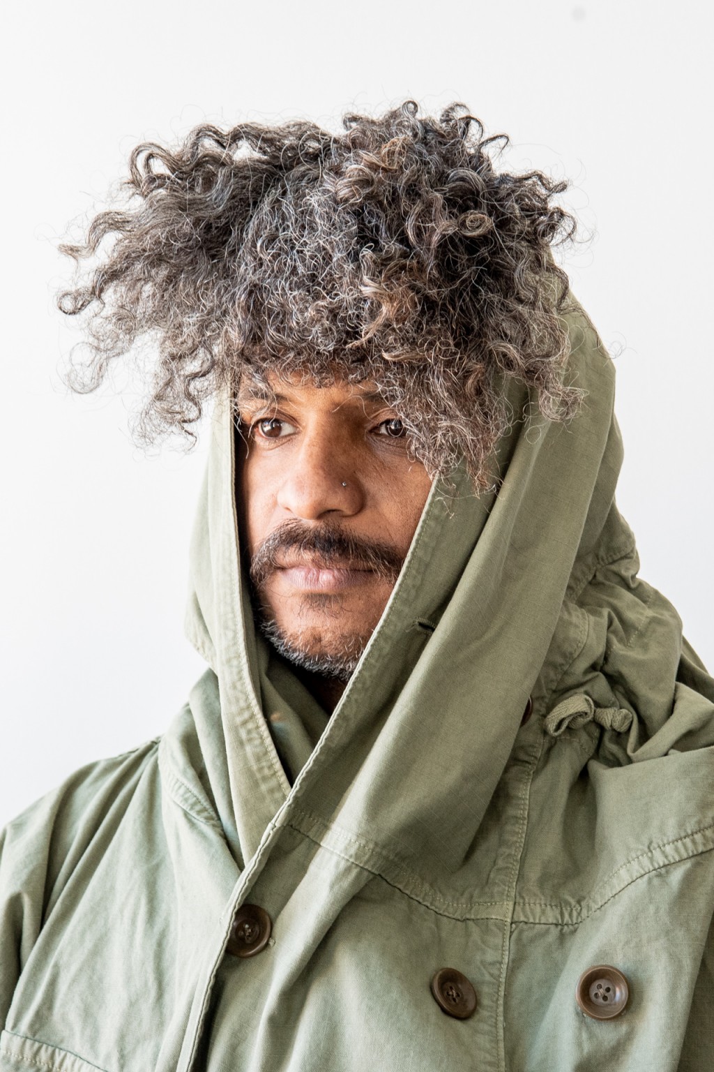 Kapital Rip Stop ARMY RING Coat Khaki - Made in Japan | Outerwear