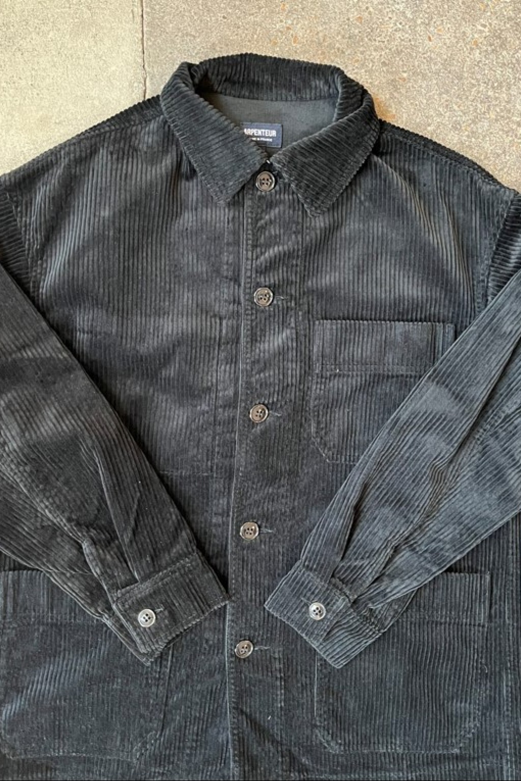 Arpenteur Corduroy ADN Jacket Black - Made in France | Jackets