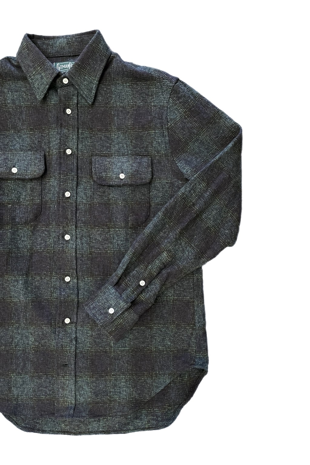 Gitman Bros. Vintage Independence Work Shirt Navy Cotton Tweed Check