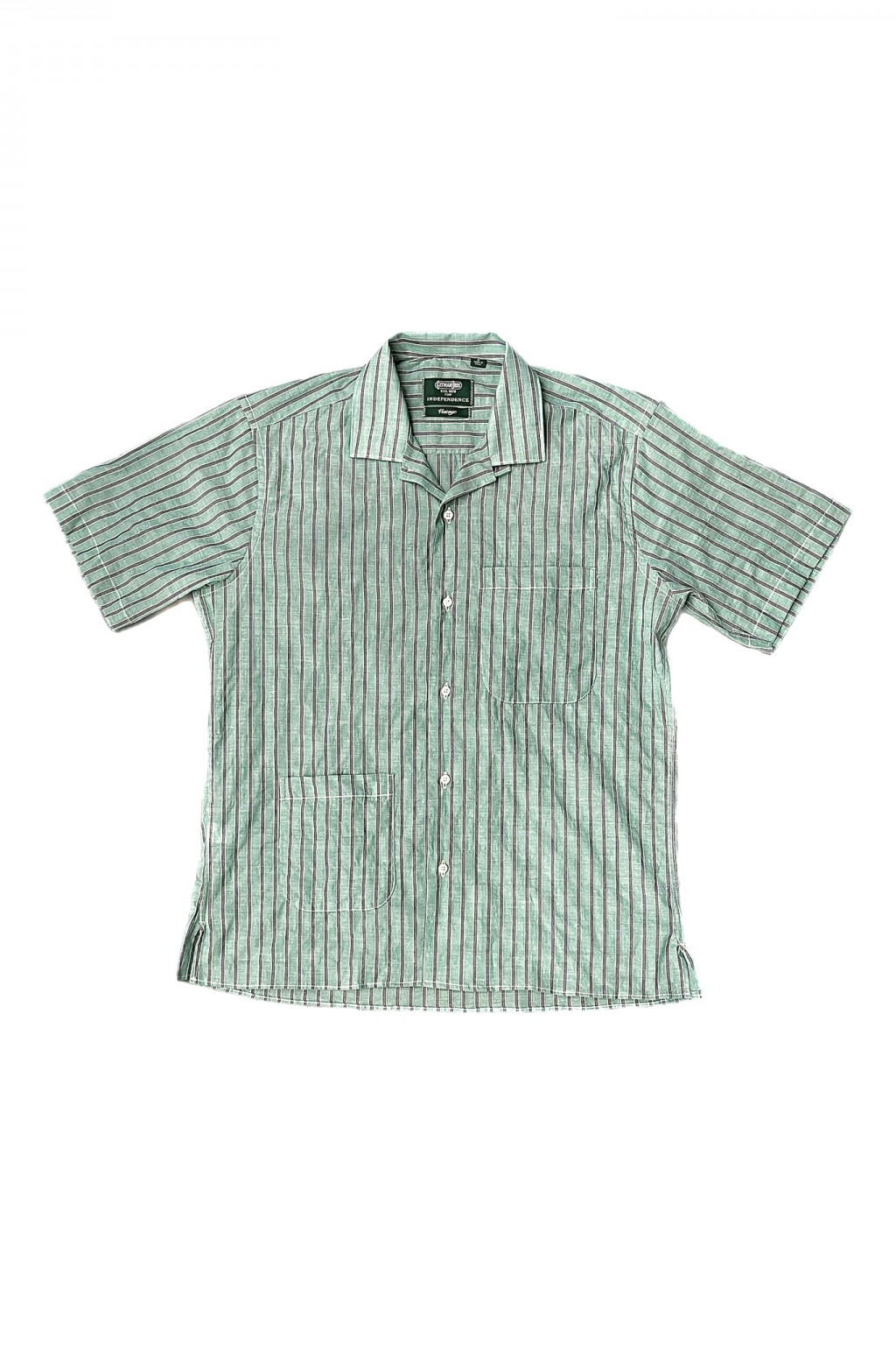 Gitman Bros. Vintage Independence Camp Shirt Green Awning Sheep
