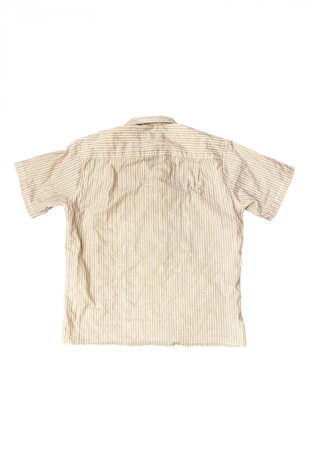 Gitman Bros. Vintage Independence Camp Shirt Tan Awning Stripe
