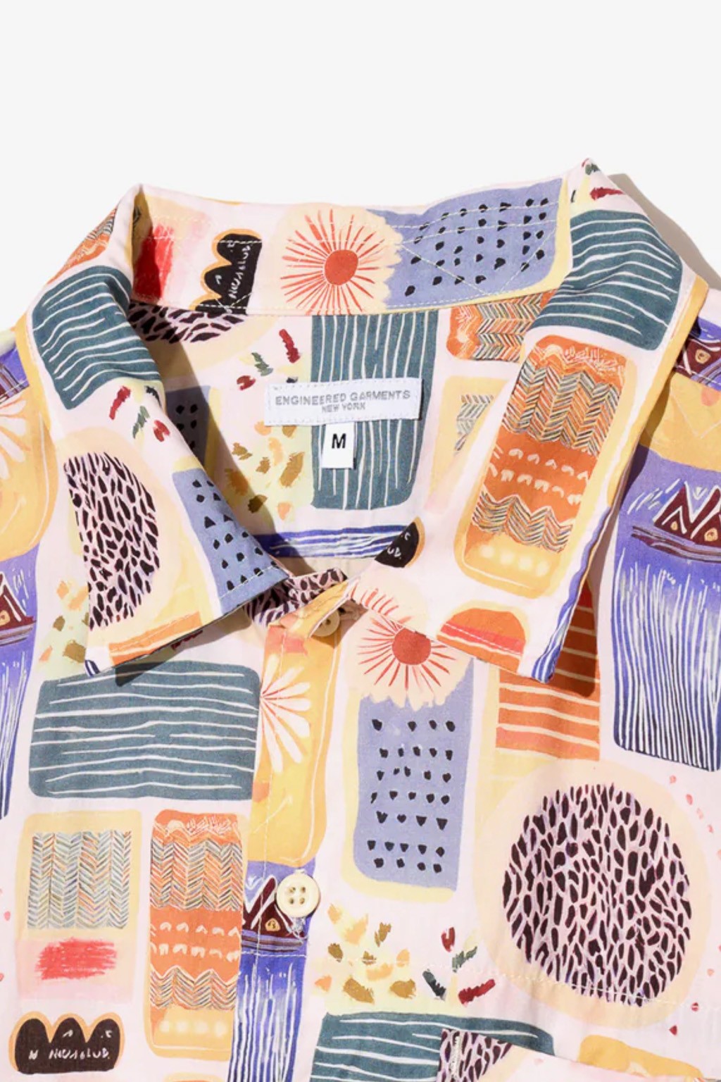 Engineered Garments Camp Shirt Multi Color Tencel Jamaican Print