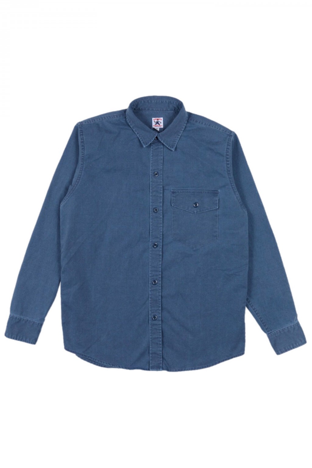 Randy's Garments 1-Pocket Shirt Blue 7oz Stone Washed Cotton Cadet