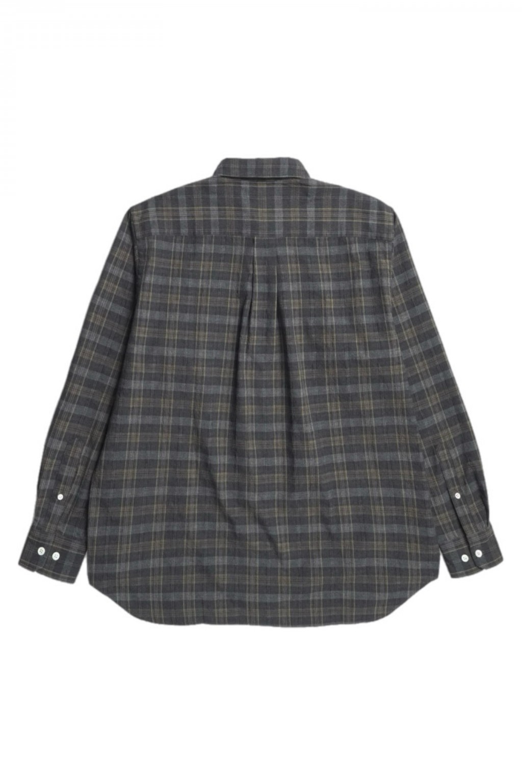 Norse Projects Ole Oversized Wool Check Shirt Charcoal Grey