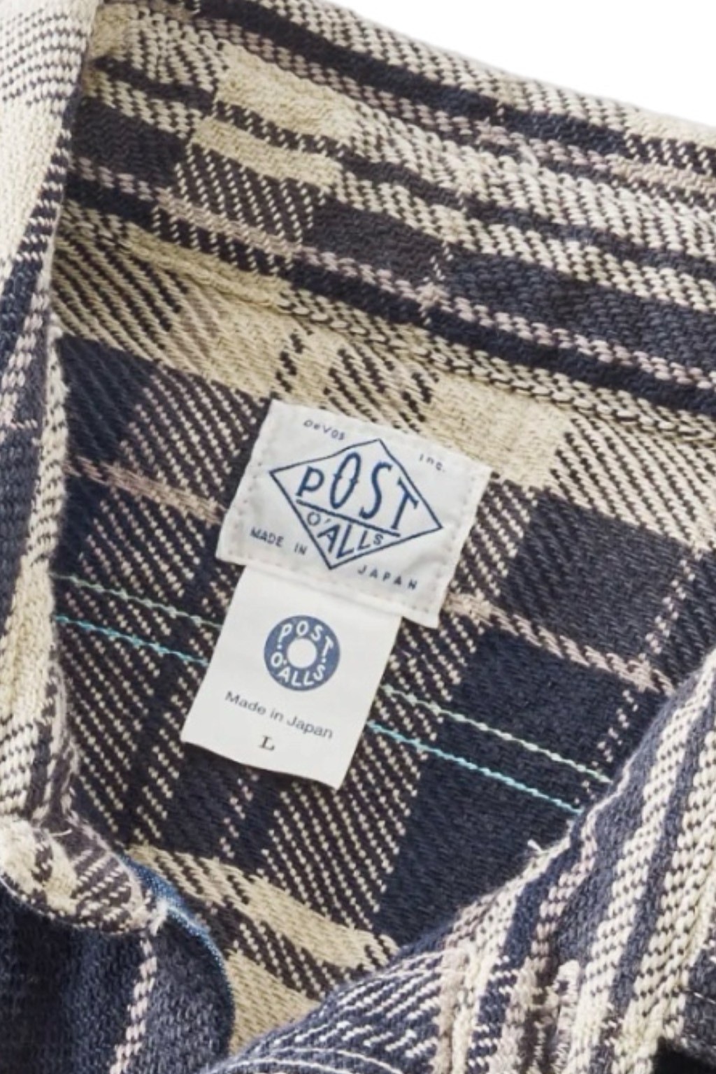 Post Overalls St. Louis Shirt Grey Flannel Plaid