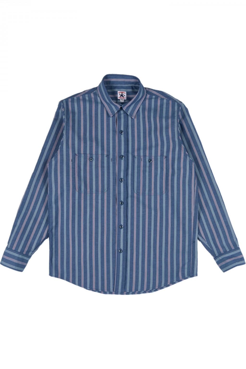 Randy's Garments 3-Pocket Work Shirt Blue Stripe Jacquard