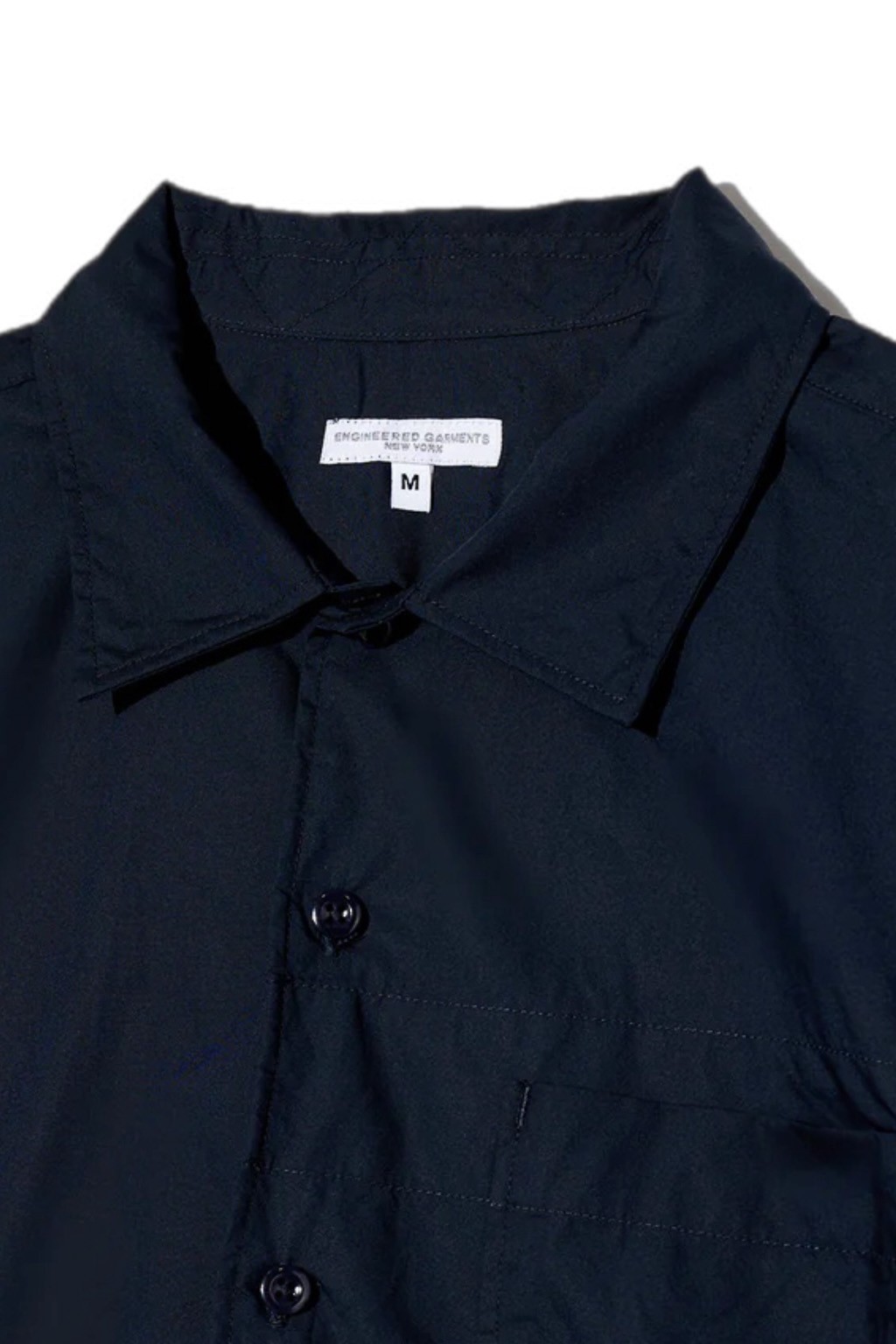 Engineered Garments Camp Shirt Dk Navy Cotton Broadcloth