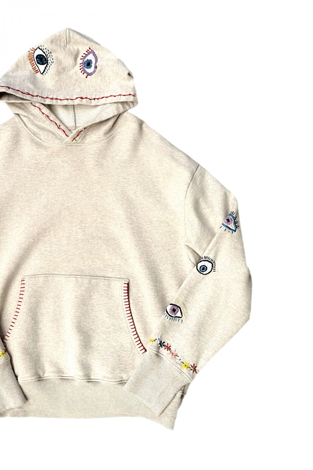 Kapital SWT Knit Hoodie (SPEAKEASY Embroidery) Ecru