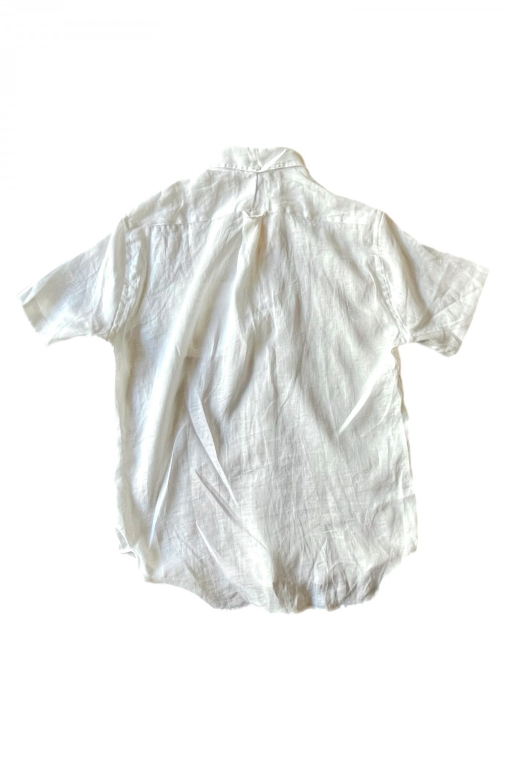 Gitman Bros. Vintage Short Sleeve Button Down White Linen