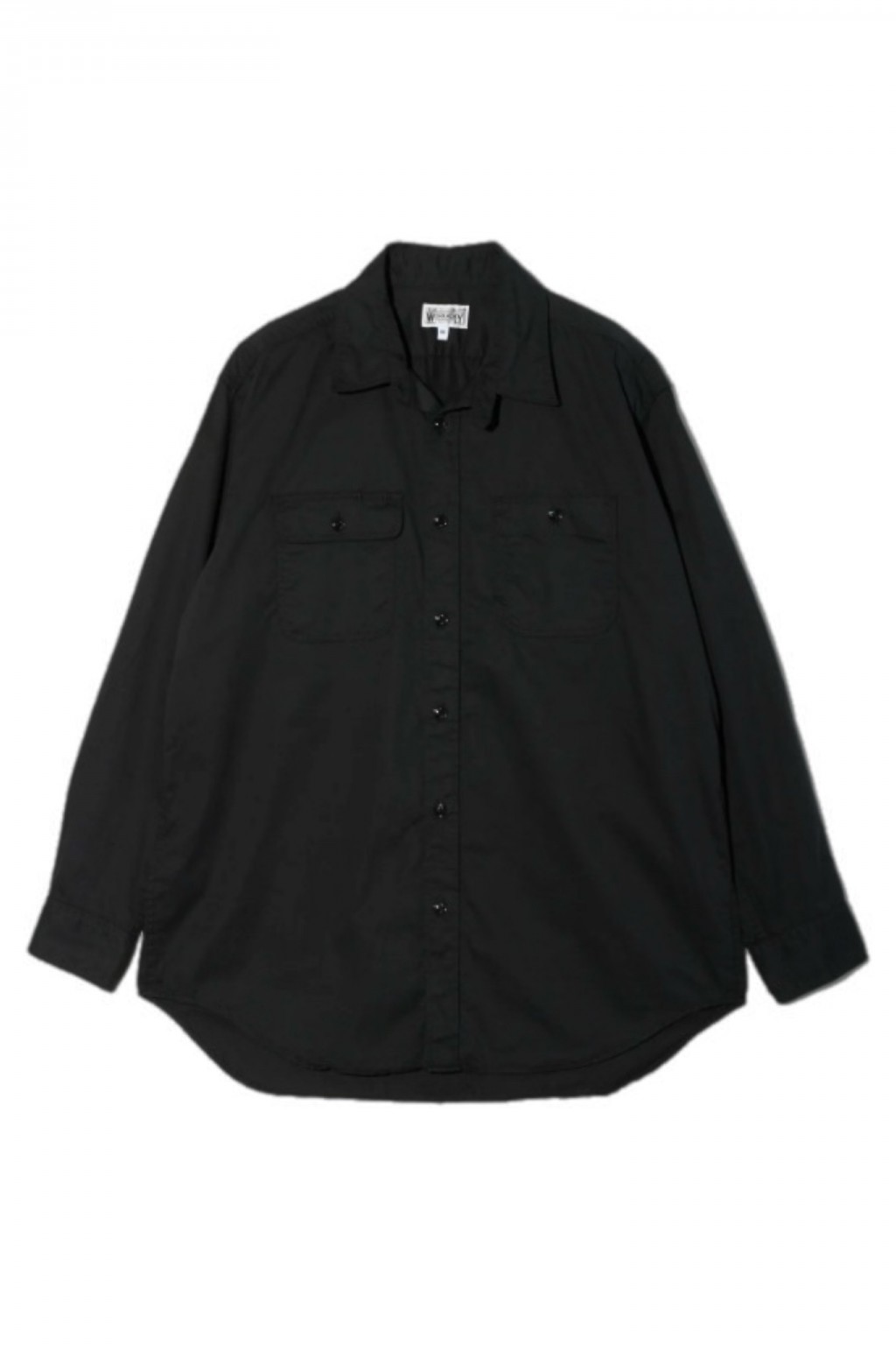 Engineered Garments Workaday Utility Shirt Black Cotton Micro Sanded Twill