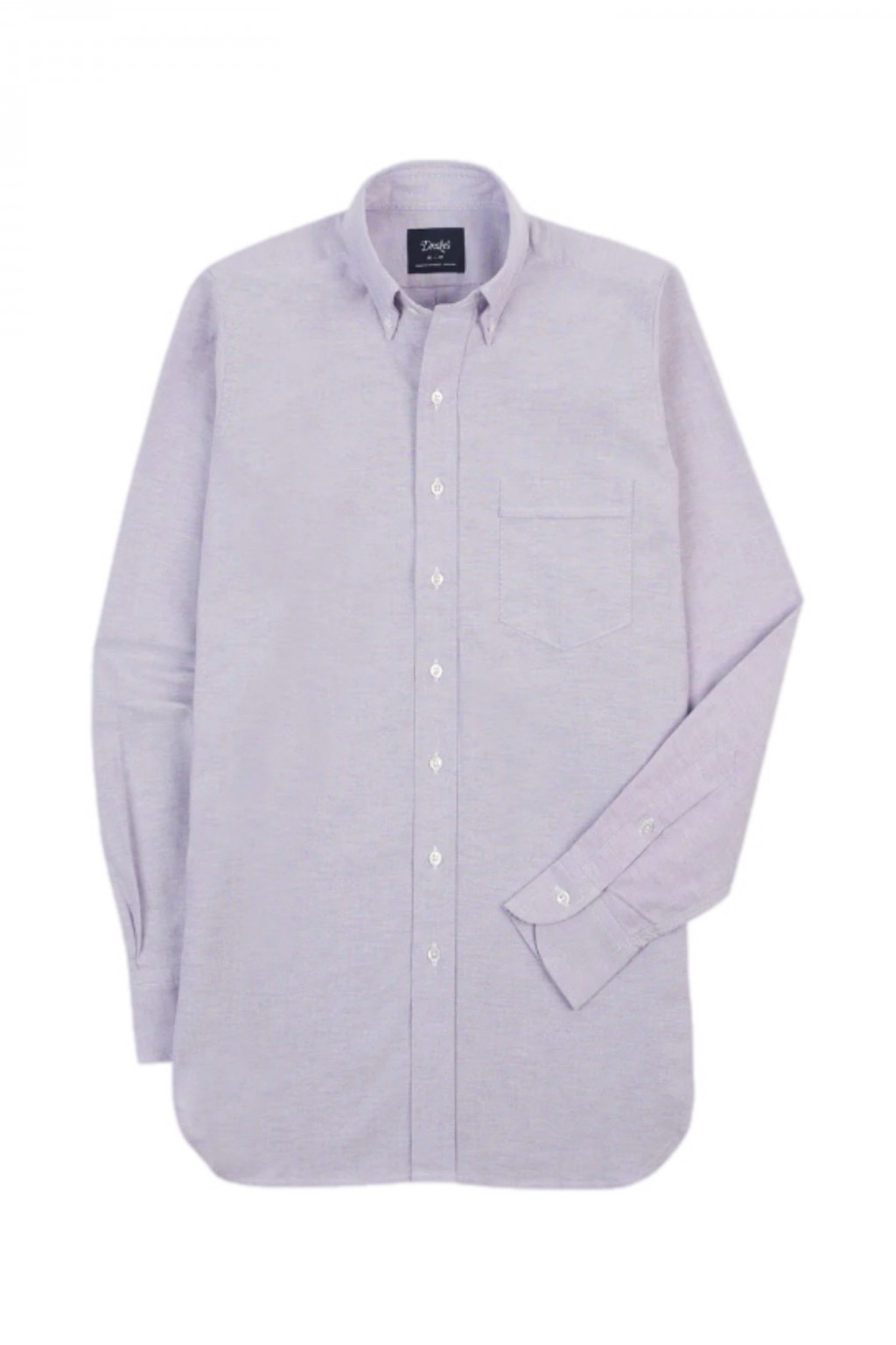 Drake's Button-Down Oxford Shirt Purple