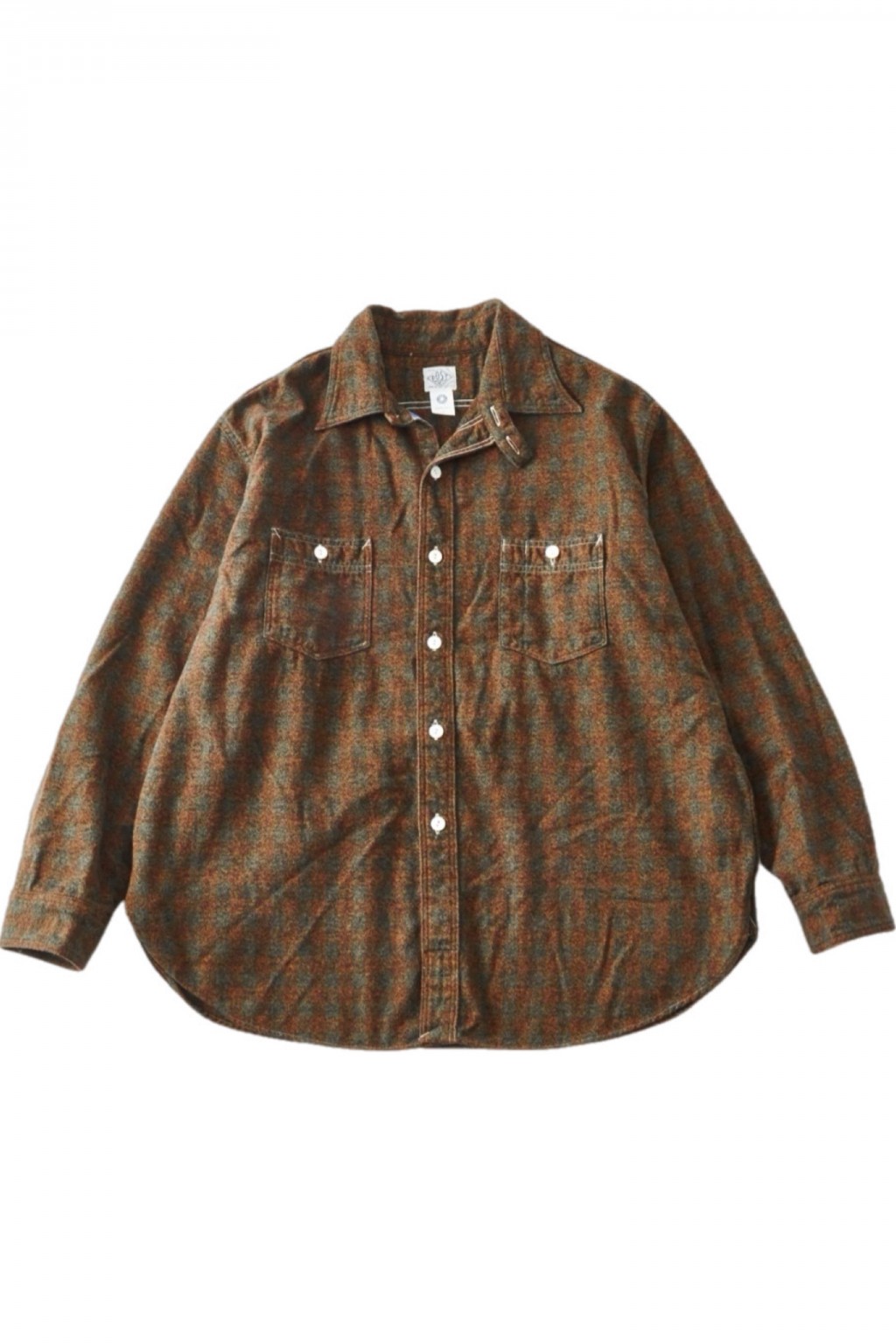 Post Overalls St. Louis Shirt Orange Block Flannel Plaid