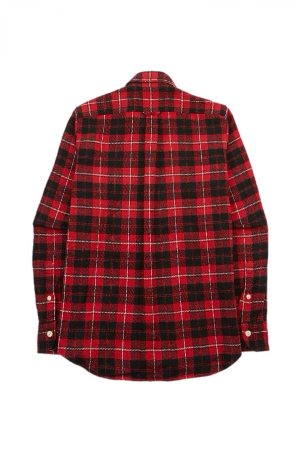 Drake's Heavy Cotton Work Shirt Red & Black Check