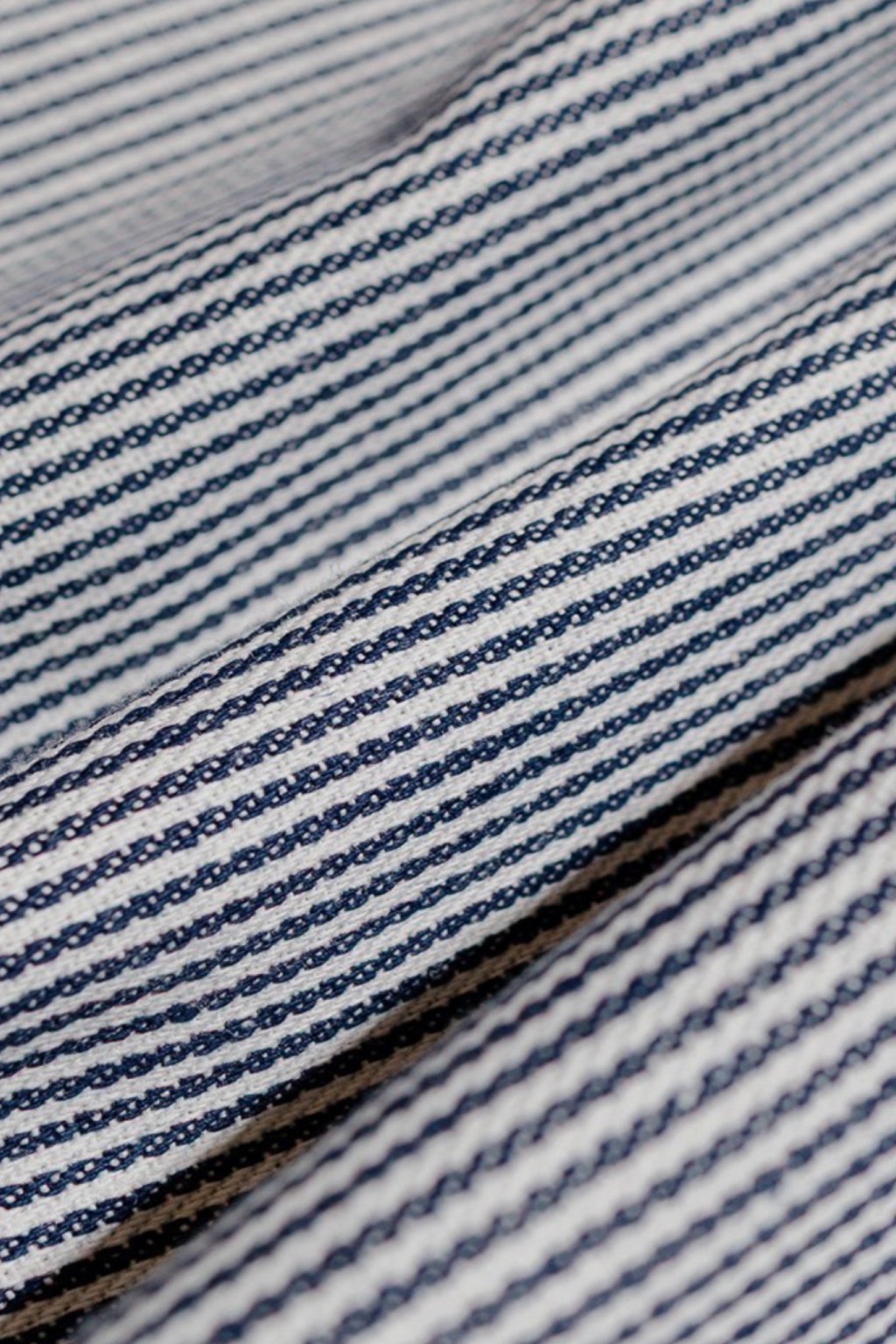 Randy's Garments 1-Pocket Shirt White/Indigo 8oz Narrow Stripe Denim
