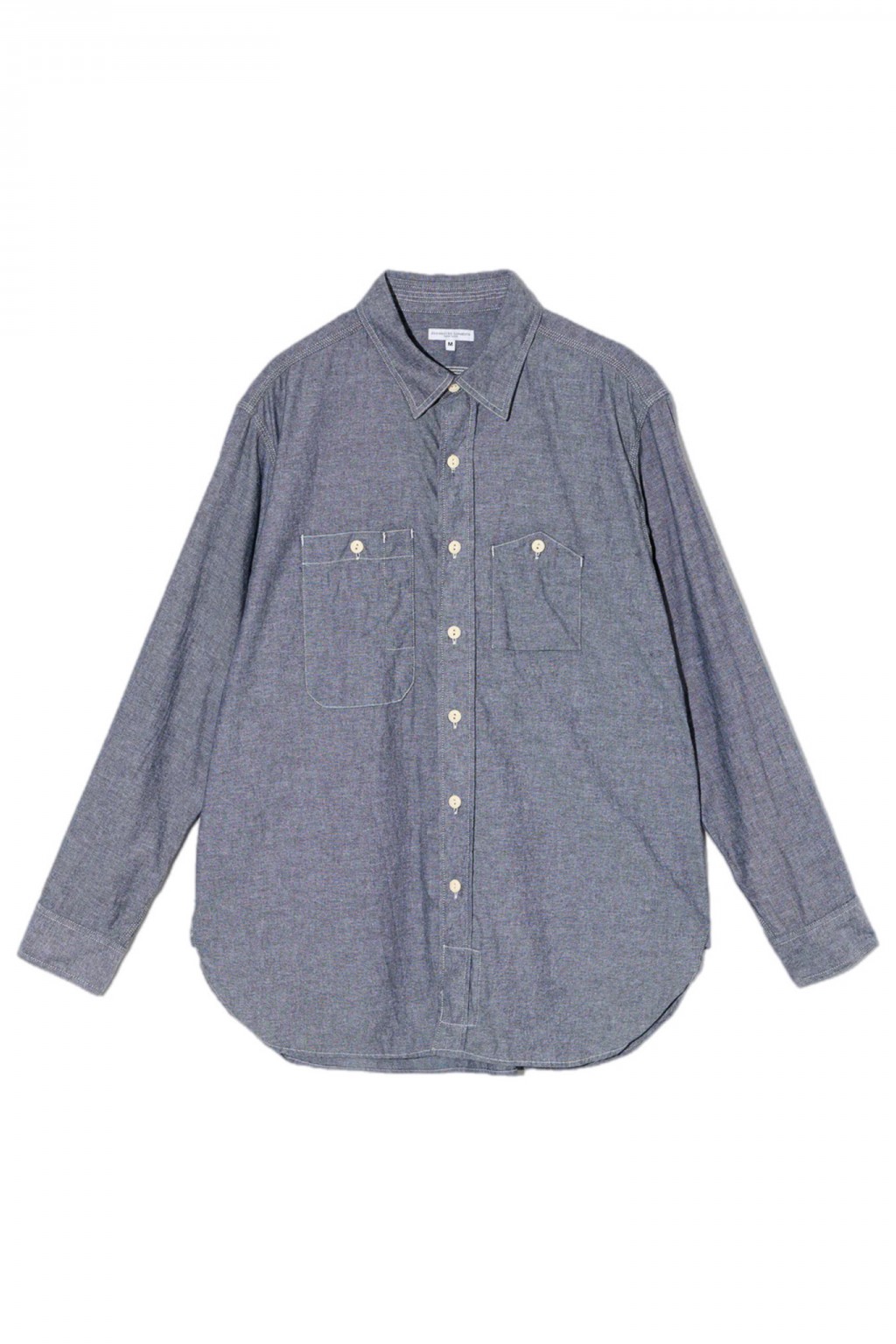 Engineered Garments Work Shirt Grey Cotton Chambray