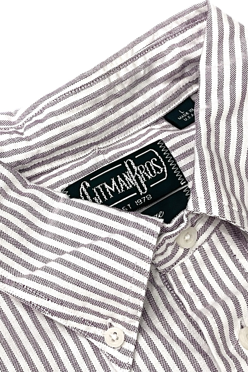 Gitman Bros. Vintage Long Sleeve Button Down Spring Purple Stripe 