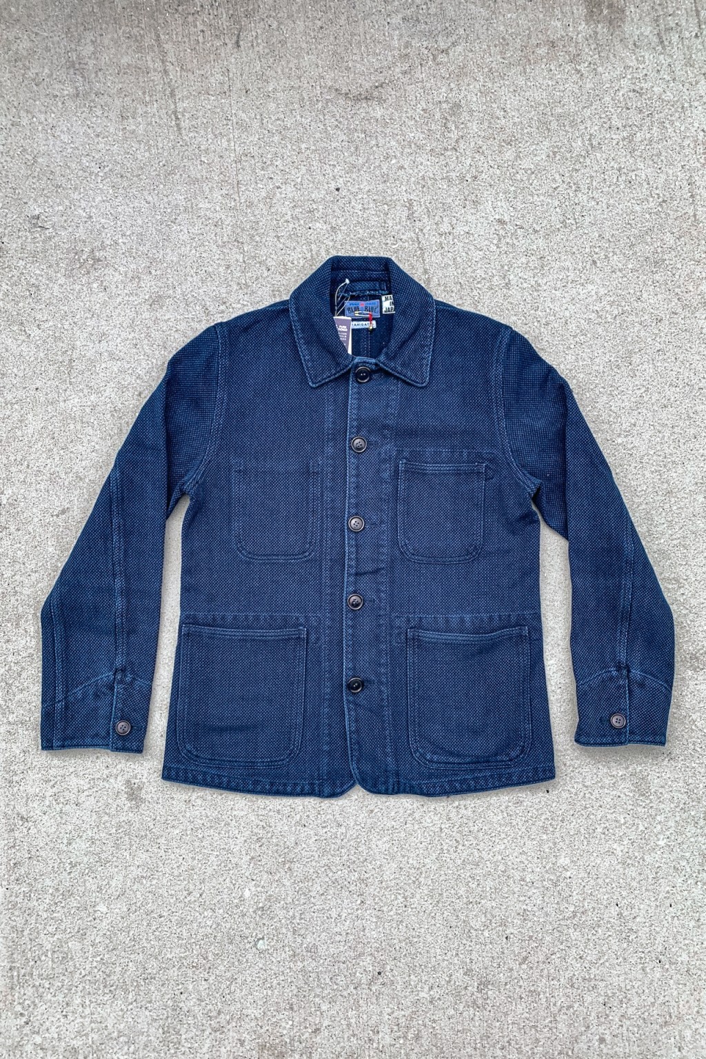 ~90's Japan製 Cotton Pique Coverall JKT Light Sashiko Coverall Jacket in Pure Indigo – Blue Owl Workshop