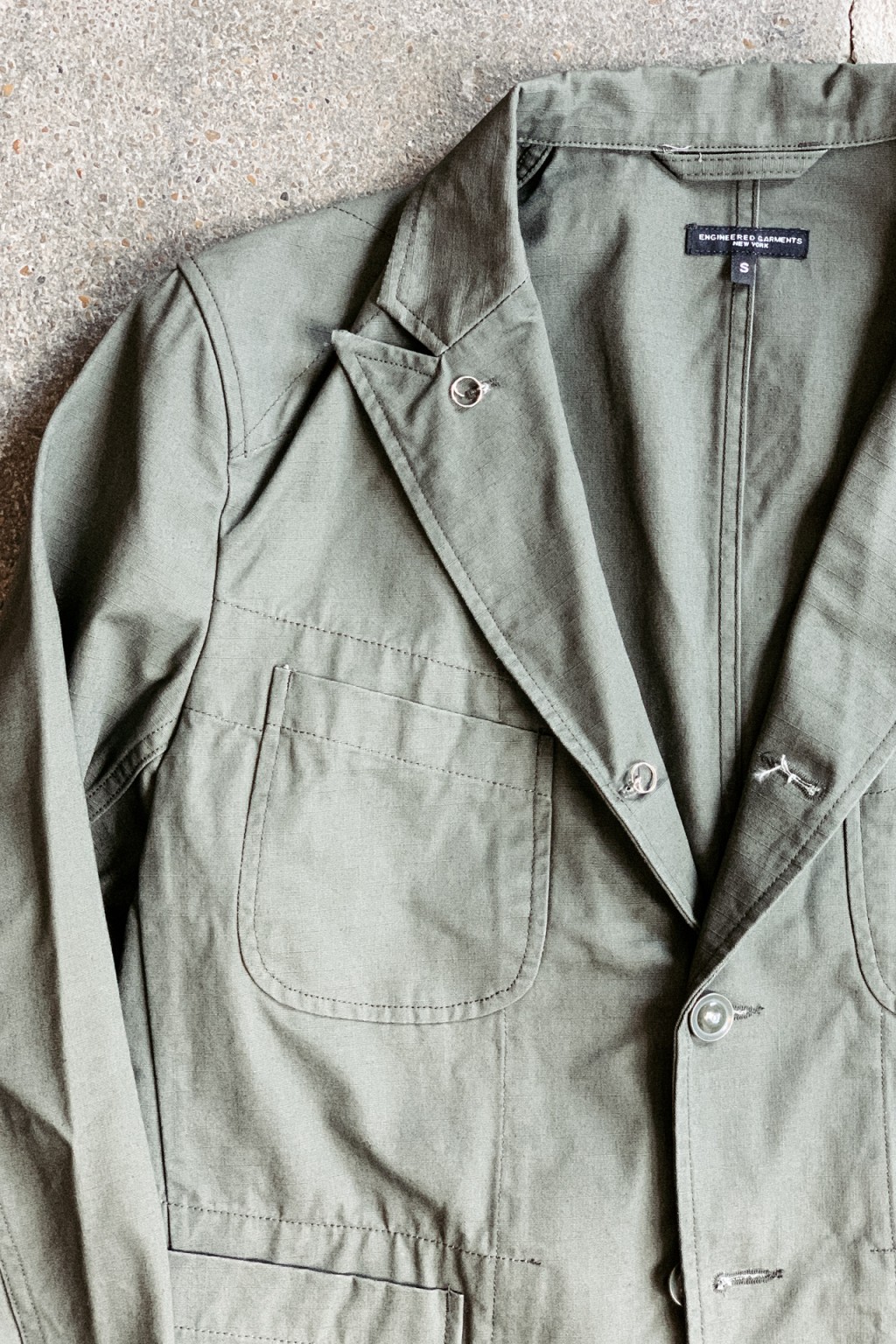 Engineered Garments Bedford Jacket Olive Heavyweight Cotton