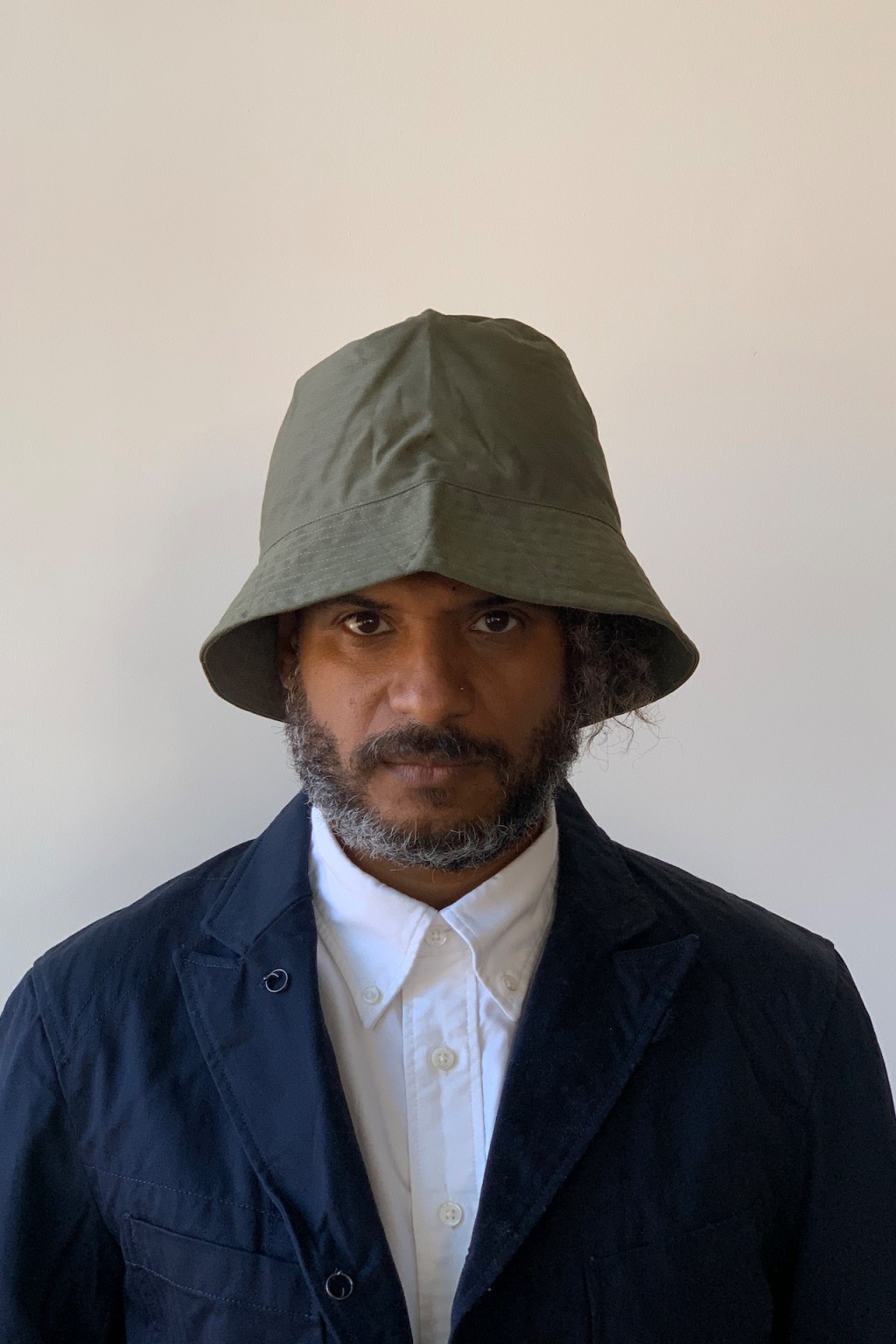 Engineered Garments Bucket Hat Olive Cotton Herringbone Twill