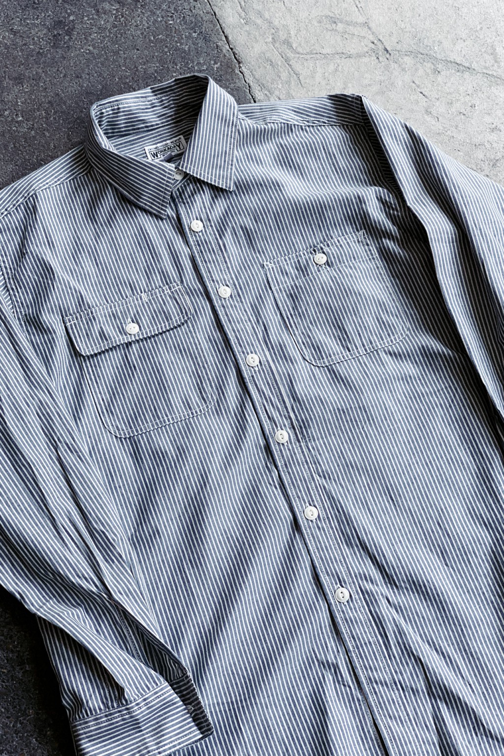 Engineered Garments Workaday Utility Shirt Navy Cotton Crawford