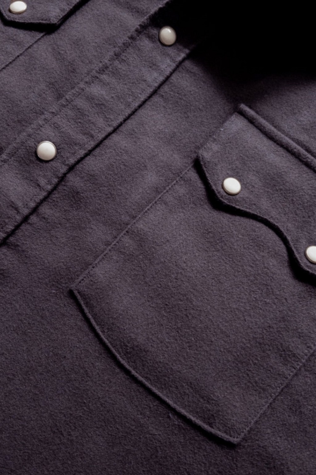 Wythe Moleskin Pearlsnap Shirt Night Sky