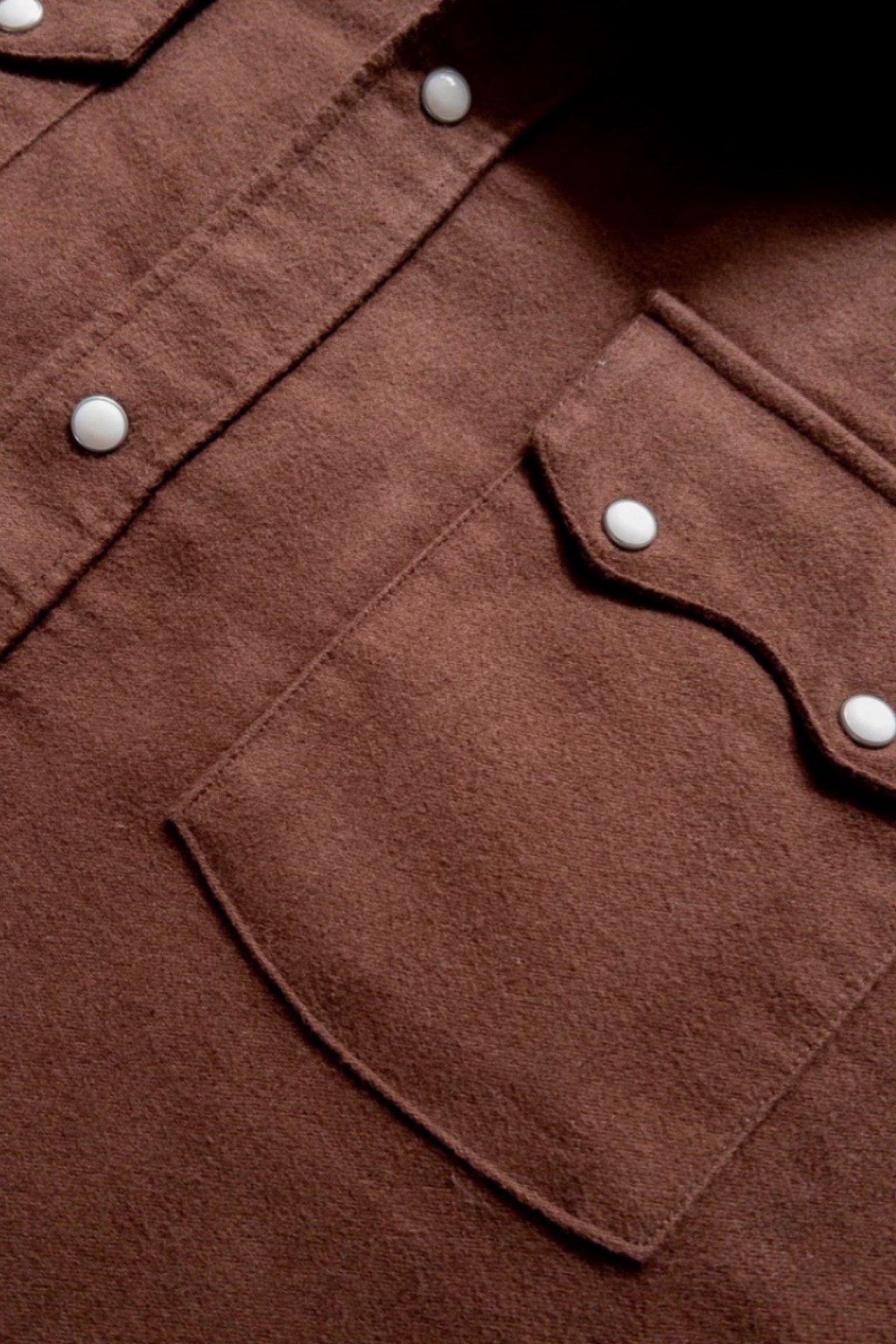 Wythe Moleskin Pearlsnap Shirt Cocoa