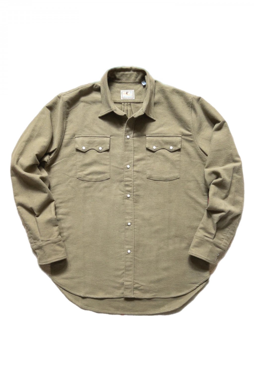 Wythe Moleskin Pearlsnap Shirt Faded Olive