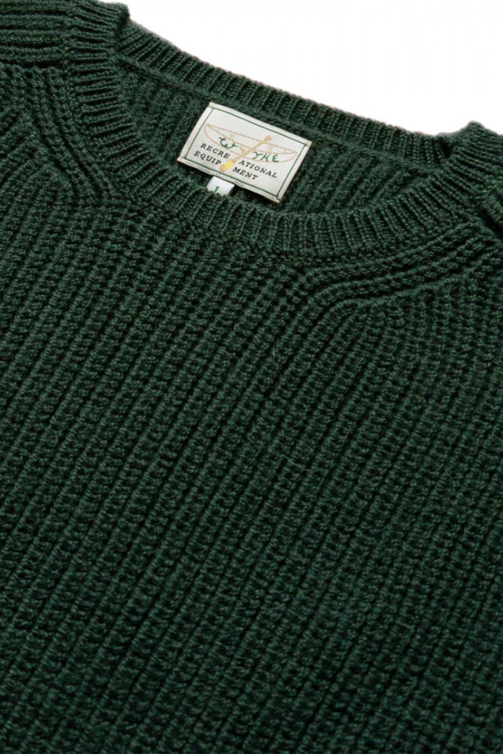 Wythe Highland Shakerknit Sweater Evergreen
