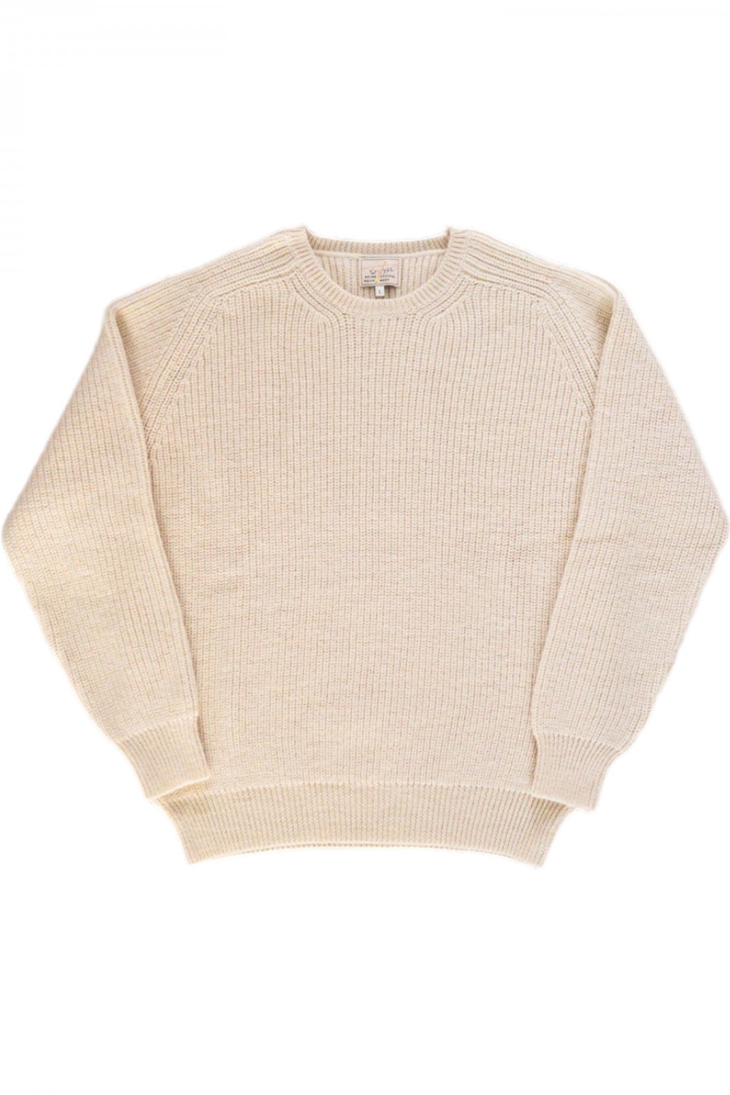 Wythe Highland Shakerknit Sweater Cream