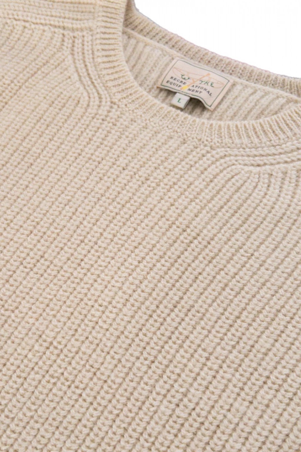 Wythe Highland Shakerknit Sweater Cream
